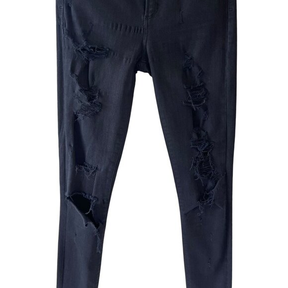 AGOLDE Size 27 Sophie High Rise Distressed Skinny Jean Moonstruck Black - Picture 8 of 12